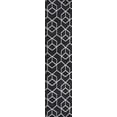 thumbnail image 6 of JONATHAN Y SUPERSOFT 2 x 8 Runner Rug, Tumbling Blocks Modern Geometric - Black/White, SEU101A-28, 6 of 9
