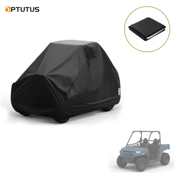 OPTUTUS Full Car Cover for RANGER – 118×55×67 inch, Black Oxford with Silver Coating, Waterproof All Weather Protection SUV Cover