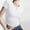 White, variant on YHAJDS Short Sleeve Shirts for Women Basic Tees Spring Round Neck Solid Color Casual Pullover Tee