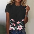 thumbnail image 2 of Tops de Ajuste Suelto para las Mujeres Impreso Manga Corta Suéter Camiseta Cuello Redondo Blusa Casual, Top de Moda para el Uso Diario Y las Salidas, 2 of 8