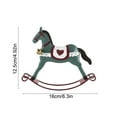 thumbnail image 2 of 2026 Horse Decorative Hanging Ornament - Christmas Rocking Horse Figurine, Home Holiday Decor for Christmas Trees, Mantels & Shelves, Festive Equine Decorative Ornament, 6.3*4.92in, Green, 2 of 6