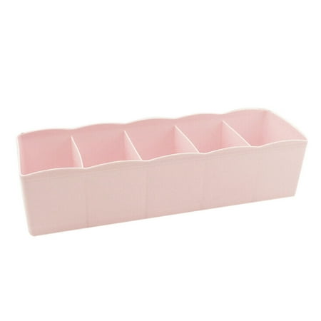 

Wesracia Decorative Storage Basket 5 Cells Plastic Organizer Storage Box Tie Bra Socks Drawer Cosmetic Divider Tidy