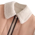 thumbnail image 5 of Meichang Women's Outerwear Vests Sherpa Fleece Jacket Cropped Vest Zip Up Faux Leather Sleeveless Winter Coat with Pockets, 5 of 8