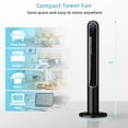 thumbnail image 3 of Giantex Tower Fan with Remote Control, Quiet Cooling Fan w/3 Wind Modes, LED Control Panel, Portable Bladeless Standing Fan for Bedroom Living Room Office, Black, 3 of 10