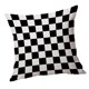 thumbnail image 3 of Fundas de cojín cuadradas con diseño moderno para sofá Cuadrado blanco y negro 60x60cm., 3 of 9
