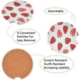 thumbnail image 3 of FREEAMG 2 Pack Fresh Strawberry Car Cup Holder Coaster Anti Slip Car Coasters Drink Coaster Cute Auto Interior Accessories for Women & Men 2.5", 3 of 6