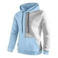 thumbnail image 3 of Fgnfyis Men's Fashion 3D Casual Part Print Hooded Pullover Long Sleeve Drawstring Hooded Sweater Tops Mens Hoodies Light Blue L, 3 of 3