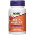 thumbnail image 1 of Suplemento NOW Foods MK-7 de vitamina K-2, 100 mcg, 60 cápsulas x3, 1 of 2