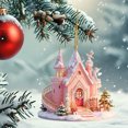thumbnail image 5 of YIKA 5 PCS Christmas Snow House 2D Acrylic Pendant - Coffee Cup Themed Ornament For Car Interior Backpack Window Door & Christmas Tree Decor, Holiday Home Hanging Decoration B, 5 of 6