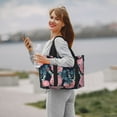 thumbnail image 5 of Travel Duffle Bag Rose Pink Flowers Travel Tote Bags Carry on Luggage Waterproof Weekender Bags with Top Handle Adjustable Shoulde Strap for Travel Gym, 5 of 5