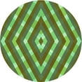 thumbnail image 1 of Ahgly Company Indoor Round Patterned Nebula Green Area Rugs, 7' Round, 1 of 6