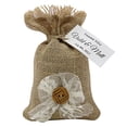 thumbnail image 4 of 50 Rustic Wedding Burlap Favor Bag Small Jute Bags With Personalized Tags Party Favor Drawstring Pouches 4" x 6.5" inches, 4 of 5