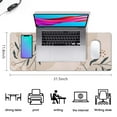 thumbnail image 5 of Waterproof Non-Slip Large Desk Mat | Unique Abstract Art with Boho Leaves Design | Ideal for Office Laptop | 31.5 X 11.8 Inch Size | Experience Ultimate Navigation, 5 of 7
