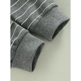 thumbnail image 6 of Bagilaanoe Toddler Baby Boys Girls Joggers Pants Casual Striped Sweatpants 6M 12M 18M 24M 3T Kids Trousers Solid Pocket Bottoms, 6 of 7
