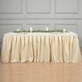 thumbnail image 6 of BalsaCircle 17 feet x 29" Polyester Banquet Table Skirt Beige, 6 of 6