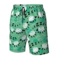 thumbnail image 4 of Pofeuu Sheep Zzz Prin Men's Swim Trunks Quick Dry Bathing Suit Swimming Board Shorts Mesh Lining Beach Swimwear-X-Large, 4 of 6