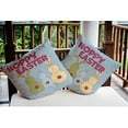 thumbnail image 4 of 20" x 20" Simply Daisy Hoppy Easter Indoor/Outdoor Pillow, Lighter than Air Blue Qty 1, 4 of 6