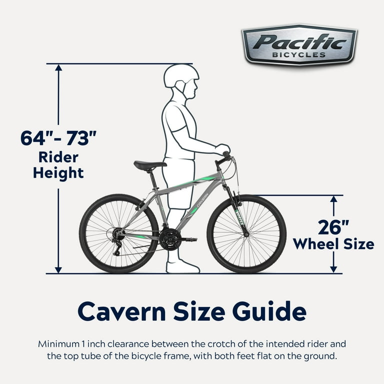 CAVERN マウンテンバイク MTB グレー Pacific Cavern Mountain Bike, 26 Inch Wheels, Age 14+, Gray