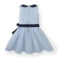thumbnail image 3 of Hope & Henry Girls' Blue Peter Pan Collar Seersucker Dress, 3 of 4