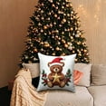 thumbnail image 6 of Christmas Embroidered Pillow Cover, Cozy Xmas Bear Knit Couch Sofa Cushion Cover, Rustic Pillowcase with Gifts Box and Redberry Holly, Winter Farmhouse Couch Decor Cushion Case, Bedside Pillowcase, 6 of 6