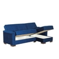 thumbnail image 4 of Ottomanson Origins Pro Convertible L-Shaped Sectional Sofa, Blue Microfiber, 4 of 8