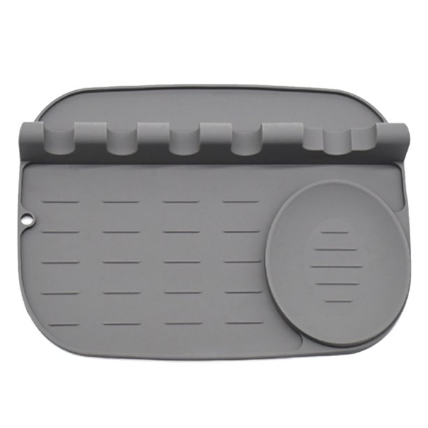 Advancent Reposacucharas de silicona 2 en 1, soporte de cuchara de silicona de grado alimenticio para reposapiés de utensilios de cocina con almohadilla De coser Numero 5 Advancent HA041841-05