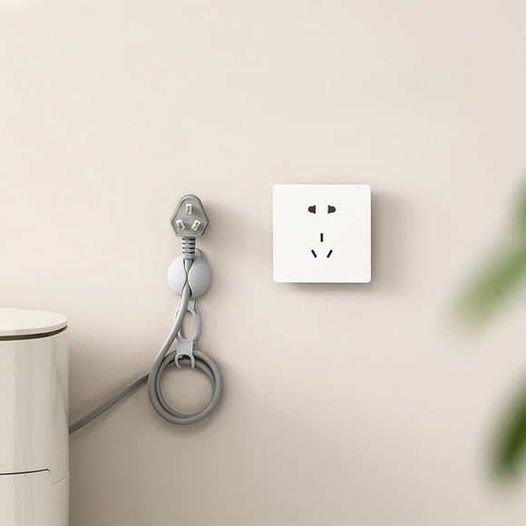10Pcs Wall Mounted Cable Organizer, Kadlawus Cable Organizer Hooks for Wall, Adhesive Cable Management Clips, Silicone Cable Storage Clips for Chargers, Plugs and Cables