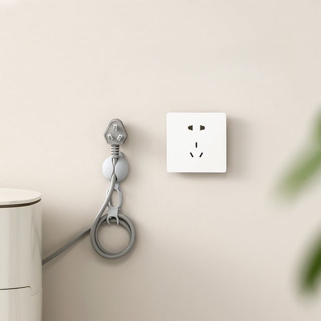 Wall-Mounted Cable Organizer Hooks Adhesive Cable Management Clips Plug And Cable Storage Hooks Cable Organizer With Hook System
