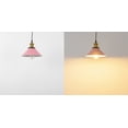 thumbnail image 4 of FSLiving Dimmable Chandelier No Wiring Needed Close to Ceiling Lights Fixtures with 3 Pendant Lights with 15ft Plug-in Cord Macaron Pink for Living Room Bedroom Kitchen Island - 1 Set, 4 of 8
