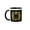 Black/White, variant on 3drose, Image of Art Nouveau Peacocks- Monogram Letter A- Not Foil Embossed, 11oz Magic Transforming Mug