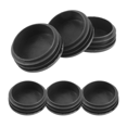 Qtmnekly 6 x Black Plastic 50mm Dia Round Tubing Tube Insert Caps