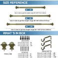 thumbnail image 5 of Urbanest Adjustable Single Curtain Rod Set Pila Finials – 1 -Inch Diameter, With Antique Brass Rod, 28–48 Inches, 5 of 6
