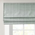 thumbnail image 3 of Madison Park Galen Basketweave Room Darkening Cordless Roman Shade Single Window Panel in Green, 31"x64", 3 of 6