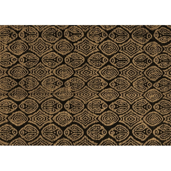 Ahgly Company Indoor Rectangle Abstract Brown Modern Area Rugs, 2' x 5'