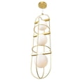 thumbnail image 3 of CWI Lighting Suspension 3 Lumières avec Médaillon Finition Or, 3 of 5