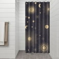 thumbnail image 3 of Gothic Shower Curtain - Dark Celestial Moon & Star Print, Mystical Cosmic Theme Bath Decor, Waterproof Polyester, 36"Wx72"L, Goth Aesthetic Gift, 3 of 5