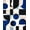 Navy Blue Black Cream, Pattern 1, variant on ODIKA Navy Abstract Large Brushstroke Asymmetric Blocks Pile Interlocking for Home Office, Gaming Room, Under Desk, Non-Slip Chair-Friendly