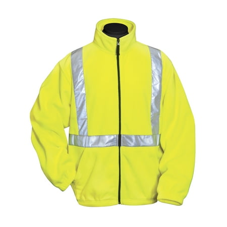 TM 100% Polyester Anti-Pilling Safety Fleece Jacket. Ansi Class 2.