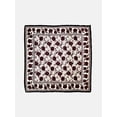 thumbnail image 4 of Scenario Women's Printed Square Scarf, Beige, 4 of 5