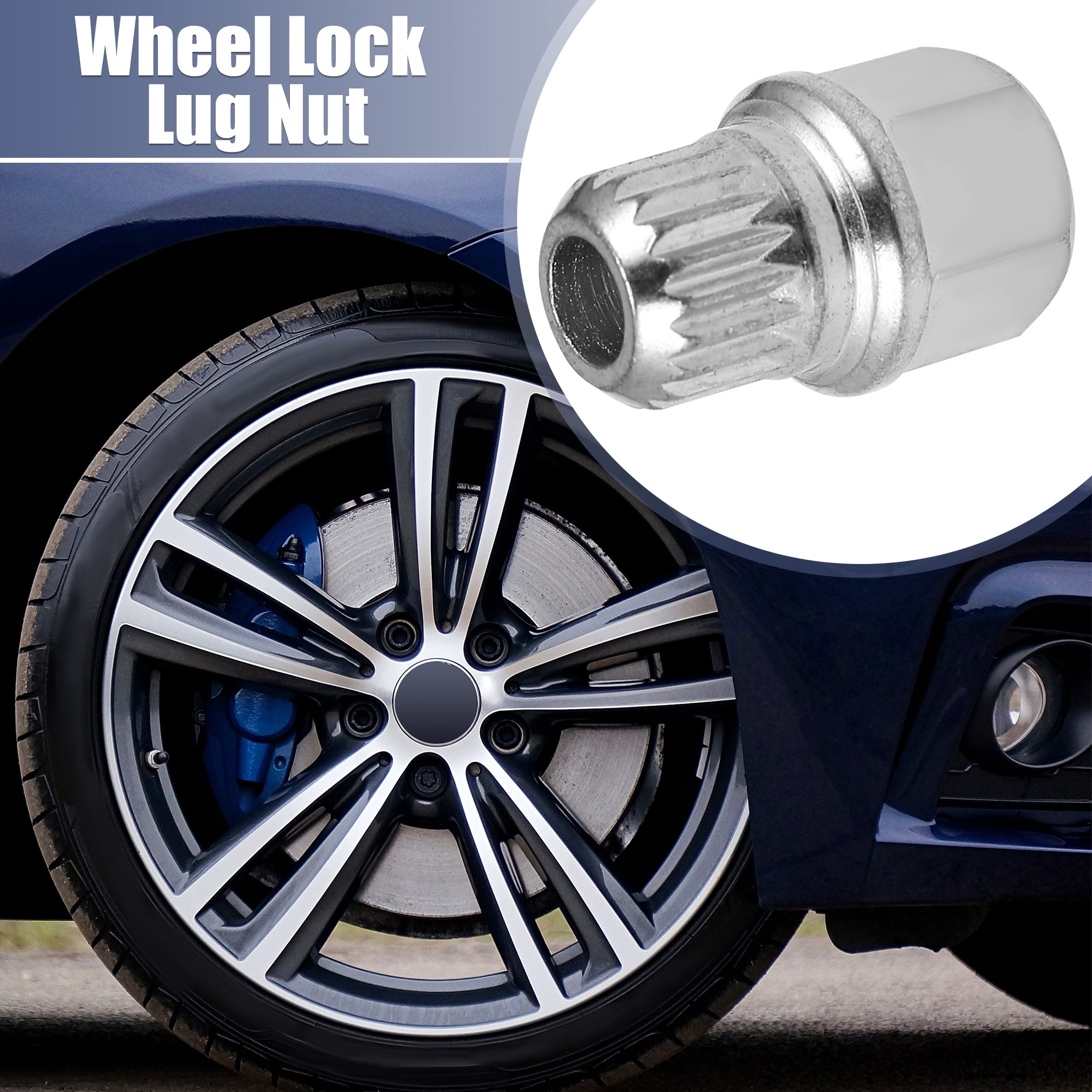 Unique Bargains Hollow Wheel Lock Lug Nut Anti-Theft Key for BMW 35/19PT