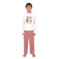 thumbnail image 4 of Merry Christmas Matching Family Pajamas With Dog, Beige Top & Red Plaid Holiday PJs, Christmas Icons, Plus Sizes, With Pockets, 4 of 7