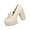 Beige, variant on Beige Women'S Shoes Solid Color Round Toe Thick Sole Deep Vamp Comfortable Casual Shoes Summer Outdoor Wear Versatile For Daily Walking Shopping Size 38