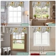 thumbnail image 6 of Tie Up Valance for Windows You Are My Sunshine Curtains Valances Rod Pocket Valance Window Treatments Sunflower Bee Wood Grain Balloon Curtains for Kitchen Living Room Bedroom Bathroom 42x12 Inch, 6 of 9