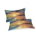 thumbnail image 2 of Modern Bedding Cover Set Beach Sunset Printed Comforter Cover Pillowcase Adult Bedroom Decor,Queen (90"x90"), 2 of 5
