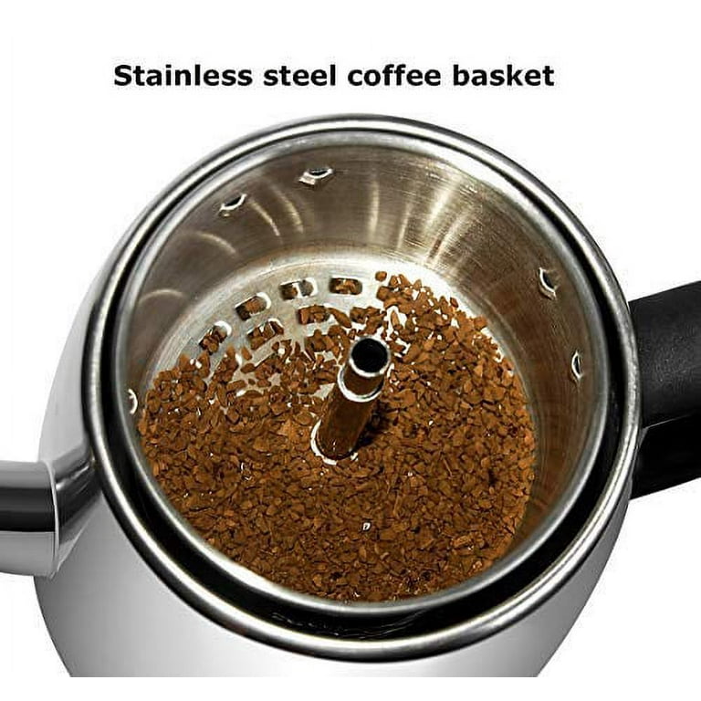 Mixpresso RNAB0BR5HK4H9 mixpresso stainless steel stovetop coffee percolator ,percolator coffee pot, excellent for camping coffee pot, 5-8 cup (green)