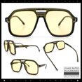 thumbnail image 2 of Mens Large Square Aviator Sunglasses Retro Navigator UV400 / Green - Yellow, 2 of 7