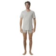 thumbnail image 2 of adidas Camiseta Hombre, Lote de 6 - Camiseta cuello pico, Active Core Cotton, color sólido Blanco/Negro/Gris S (Small), 2 of 7