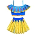 thumbnail image 2 of Toddler Girls Princess Swimsuit Two Pieces Ruffle Bathing Suit Tankini Swimwear, 2 of 5