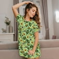 thumbnail image 3 of Naloa Avocado With Seeds Print Women Nightgowns,Womens Loungewear,Short Sleeve Sleepwear,Comfy Ladies Nightdress, 3 of 6