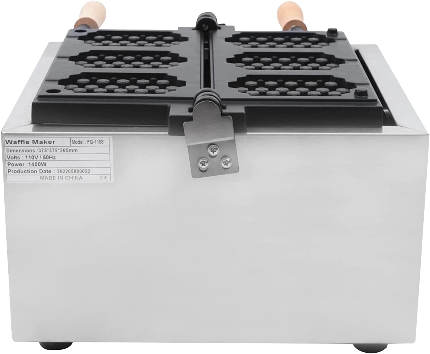 Miumaeov Waffle Maker Double-Sided Heating 1400W Commercial Honeycomb Shape Waffle Maker